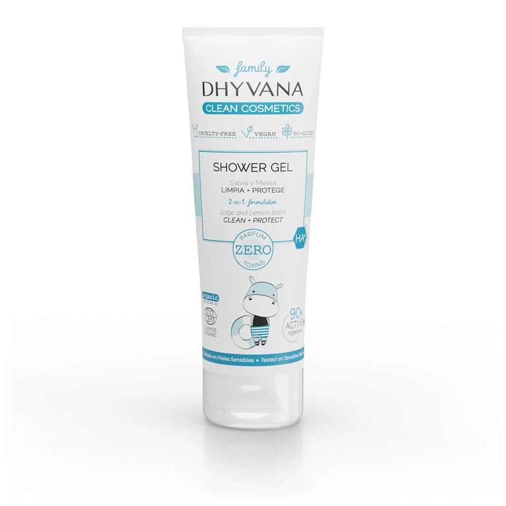 Dhyvana Family suihkugeeli 200 ml sitruunamelissa-salvia, sulfaatiton - Image 2