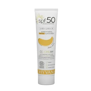 Dhyvana sävyttävä aurinkovoide kasvoille SK50, Amber Honey