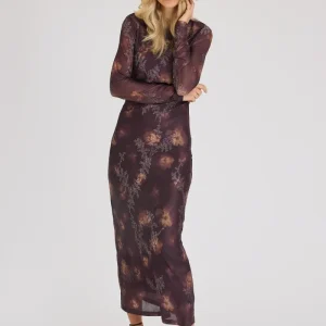 A-View Belena L/S Dress – Brown / Sand