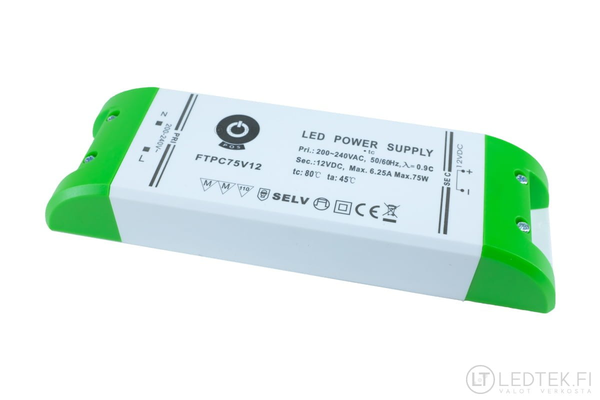 Triac Dimmable POS LED Driver 75W 12V