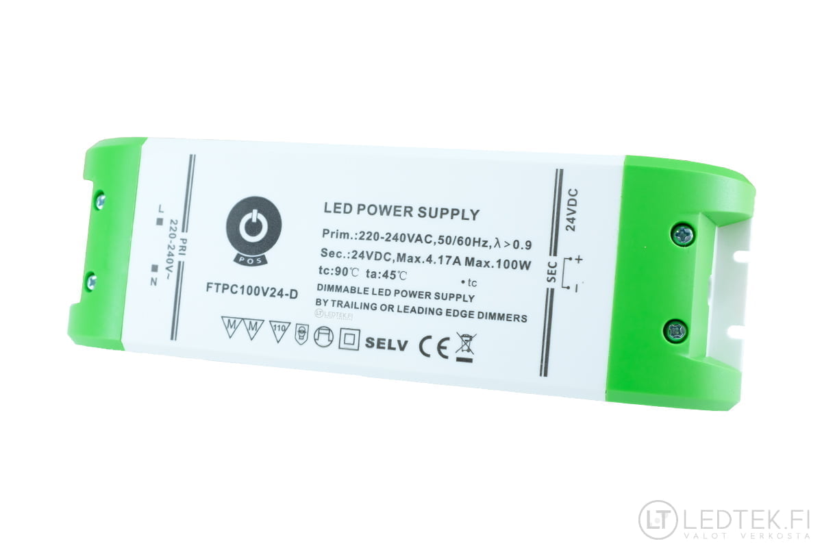 Triac himmennettävä POS LED-muuntaja 75W 24V - Image 2