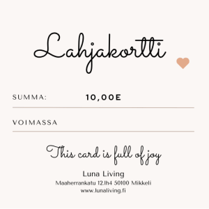 Luna Living - lahjakortti