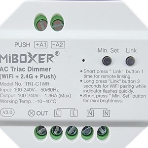 AC Triac himmennin (WiFi + 2.4G + painonappi)